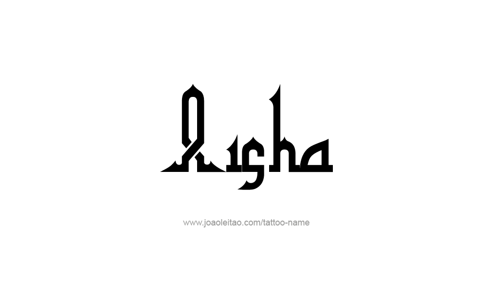 Tattoo Design  Name Aisha   