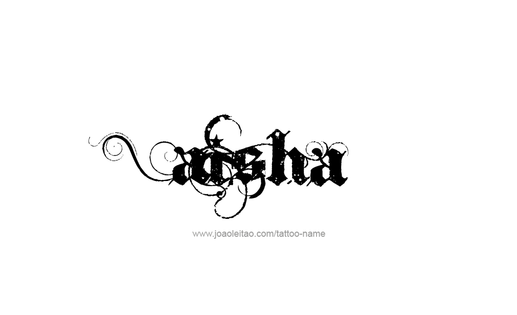 Tattoo Design  Name Aisha   