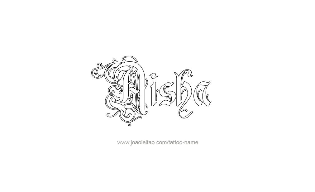 Tattoo Design  Name Aisha   