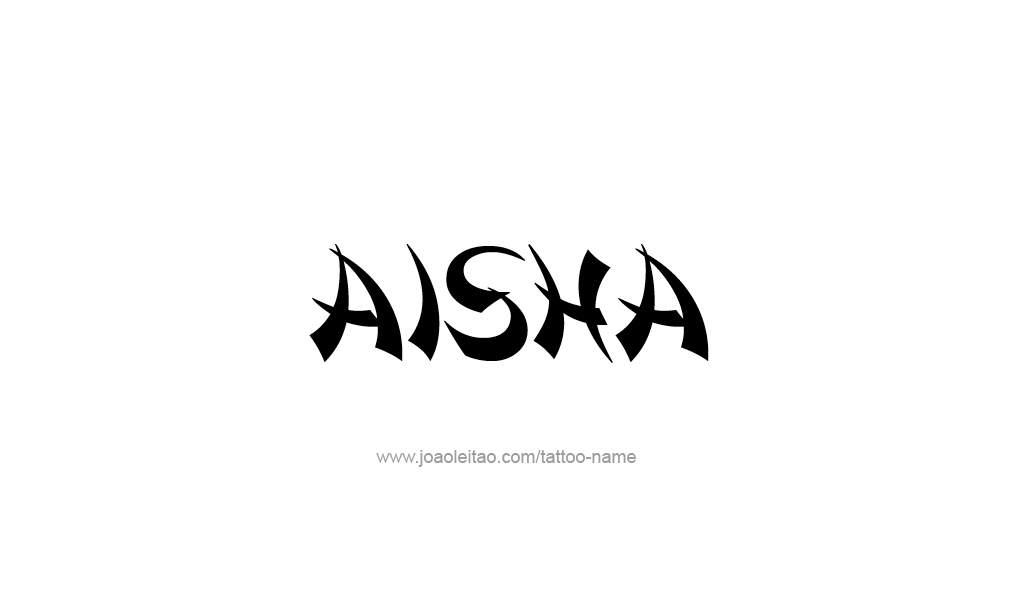 Aisha Name Tattoo Designs