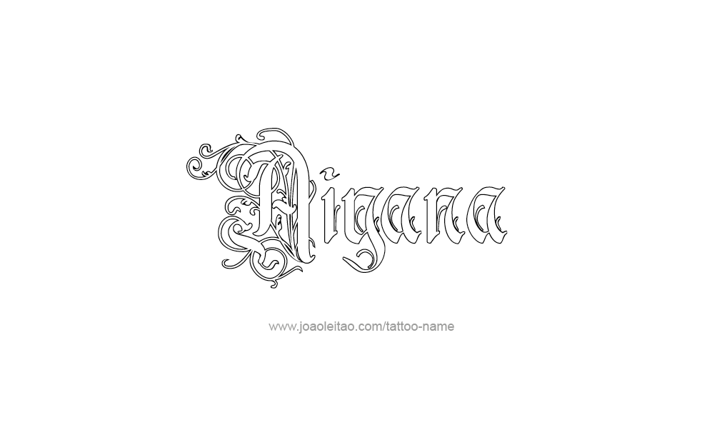 Tattoo Design  Name Aiyana   