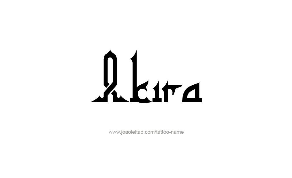 Tattoo Design  Name Akira   