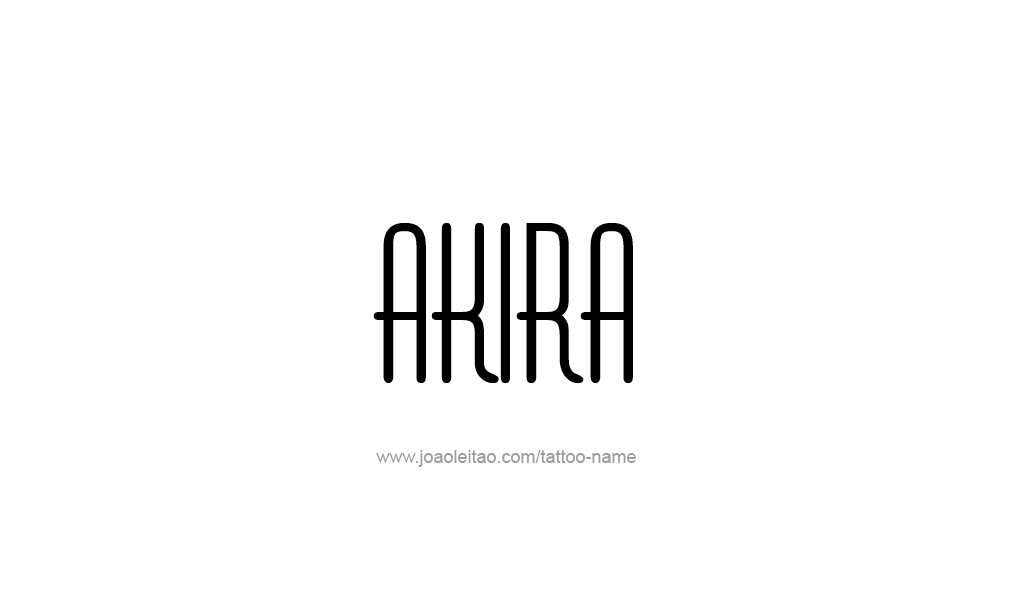 Tattoo Design  Name Akira   