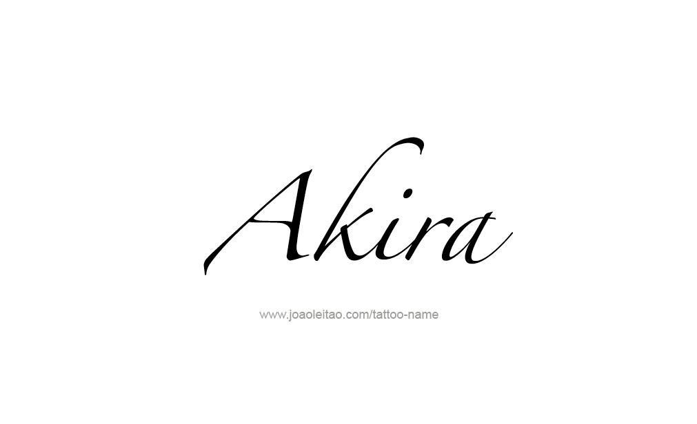 Tattoo Design  Name Akira   