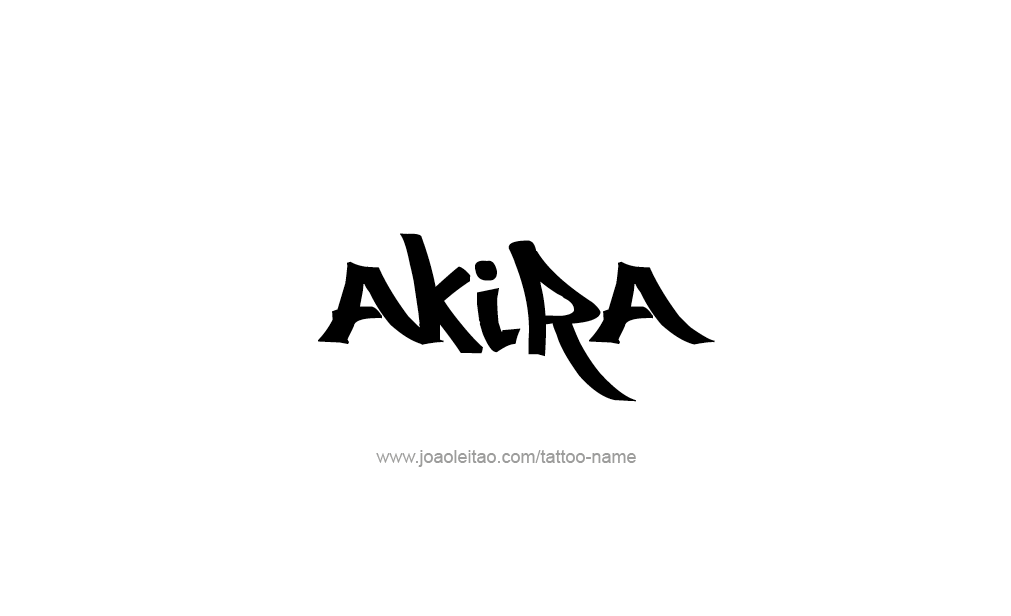 Tattoo Design  Name Akira   