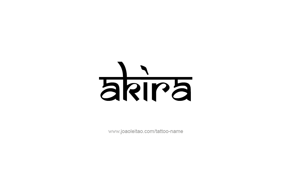 Tattoo Design  Name Akira   