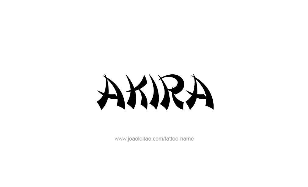 Tattoo Design  Name Akira
