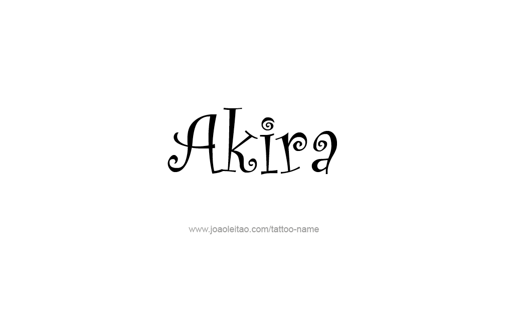 Tattoo Design  Name Akira   