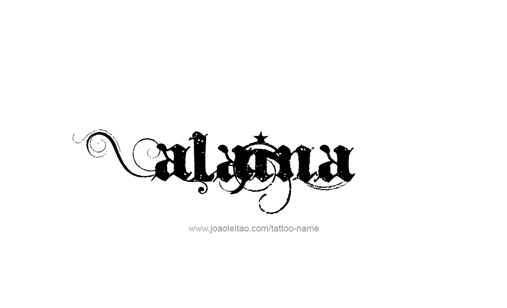 Tattoo Design  Name Alaina   