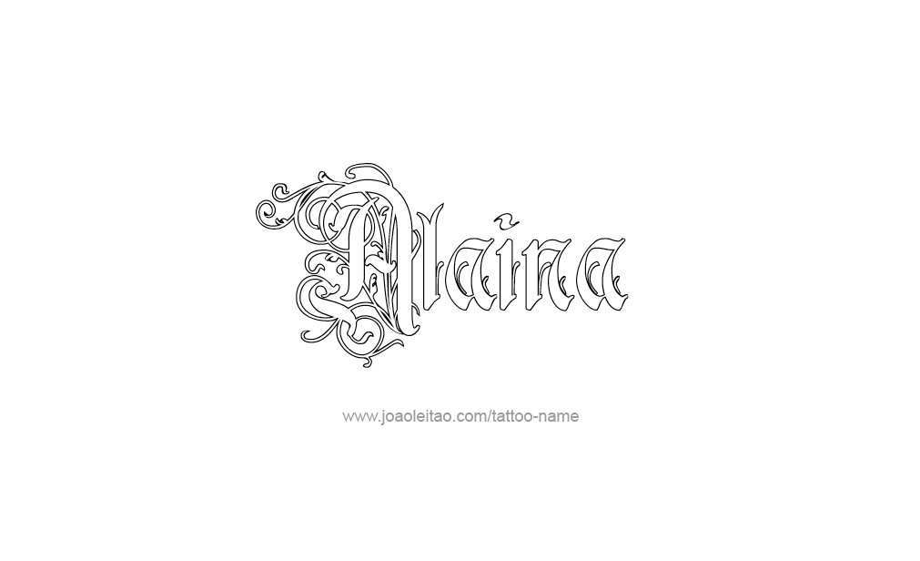 Tattoo Design  Name Alaina   