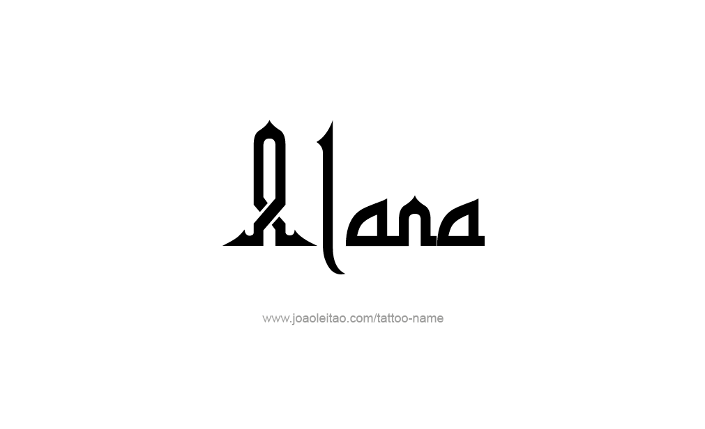 Tattoo Design  Name Alana   