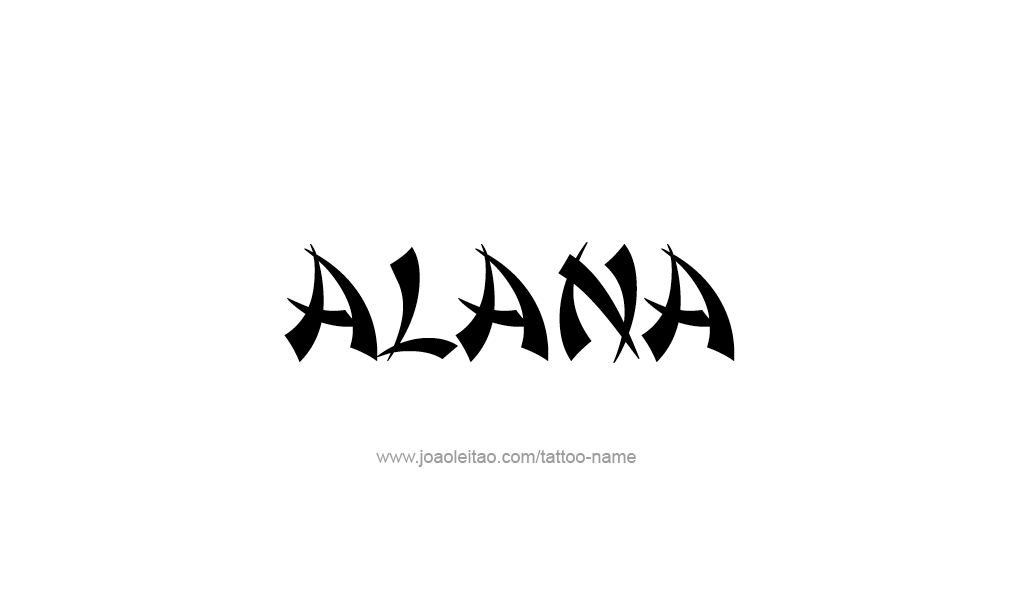 Tattoo Design  Name Alana