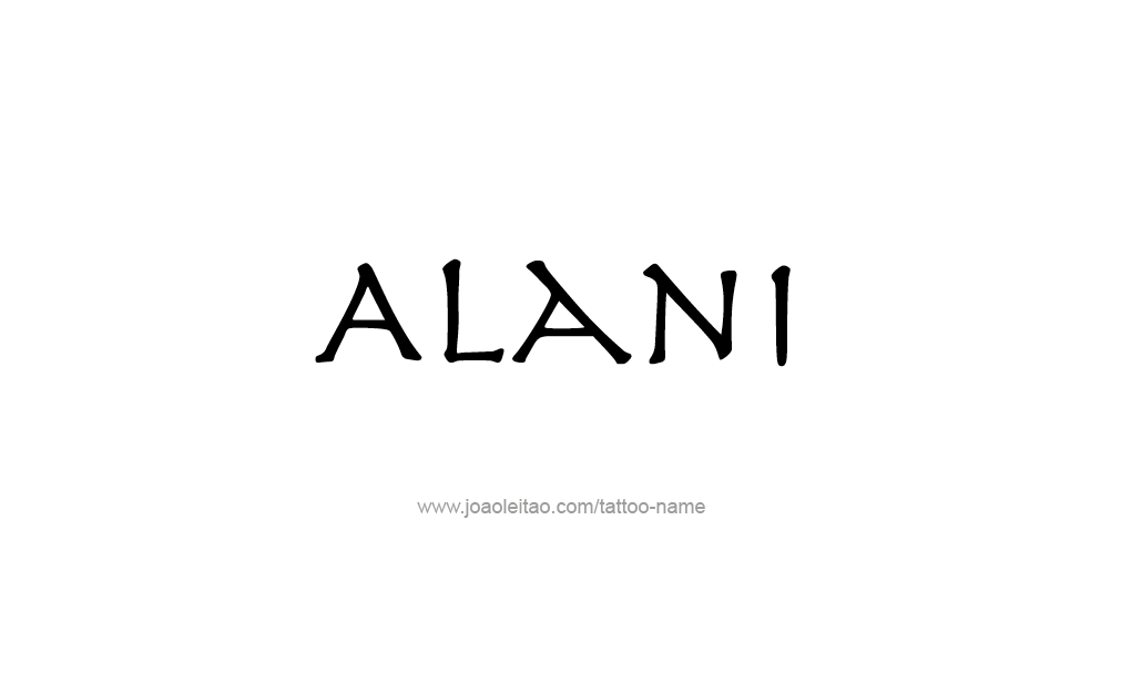 Tattoo Design  Name Alani   