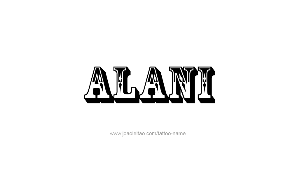 Tattoo Design  Name Alani   