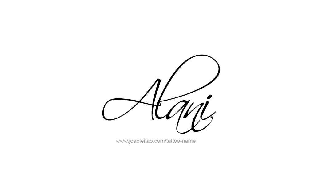 Tattoo Design  Name Alani   