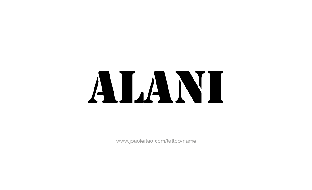 Tattoo Design  Name Alani   