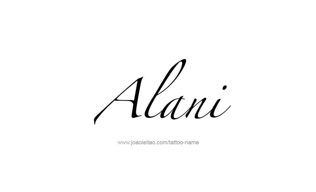 Tattoo Design  Name Alani   