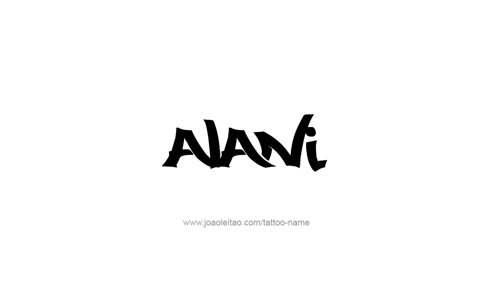 Tattoo Design  Name Alani   