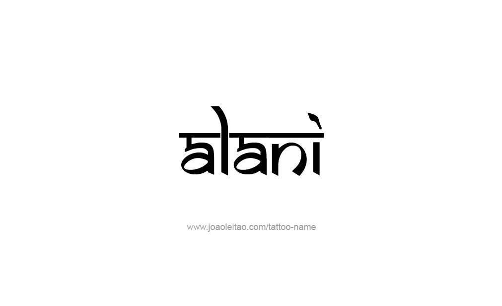 Tattoo Design  Name Alani   