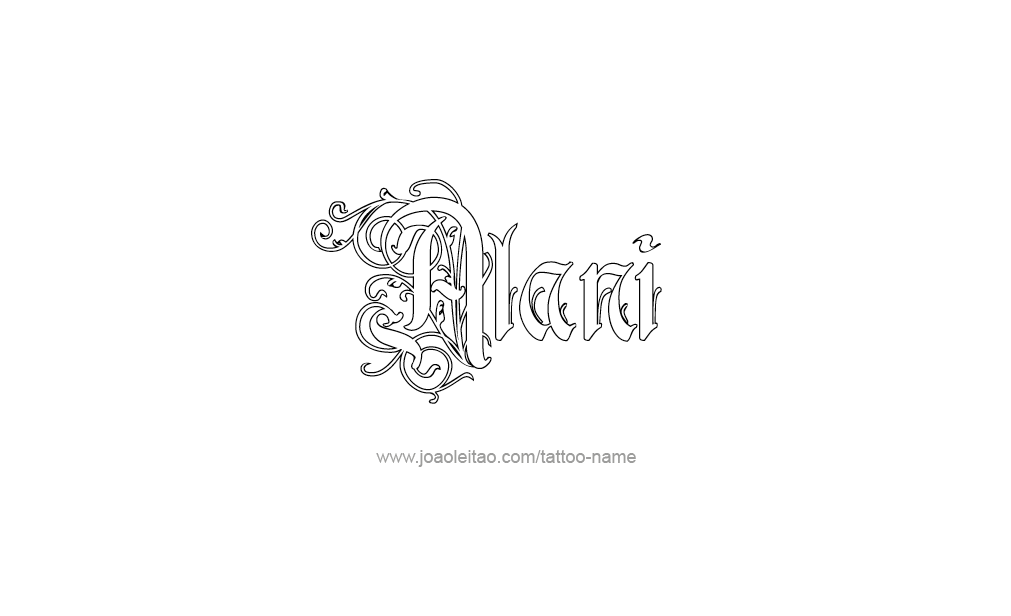 Tattoo Design  Name Alani   