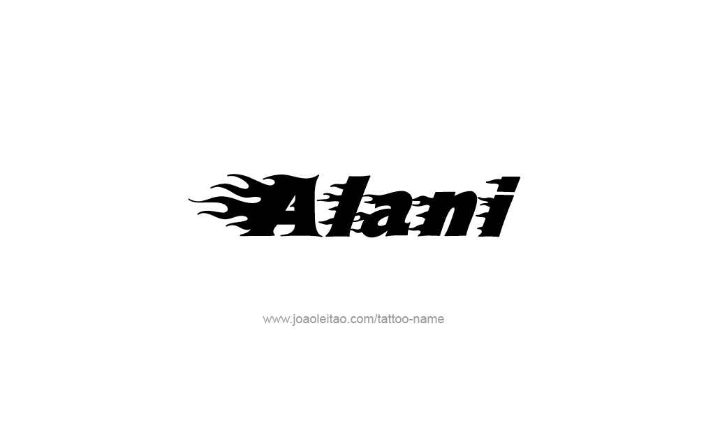 Tattoo Design  Name Alani   