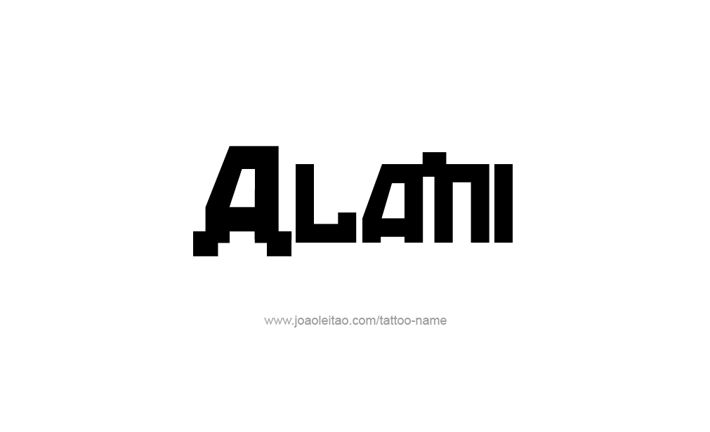 Tattoo Design  Name Alani   