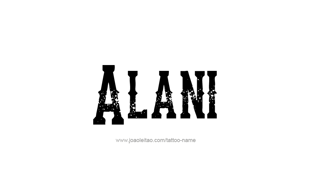 Tattoo Design  Name Alani   