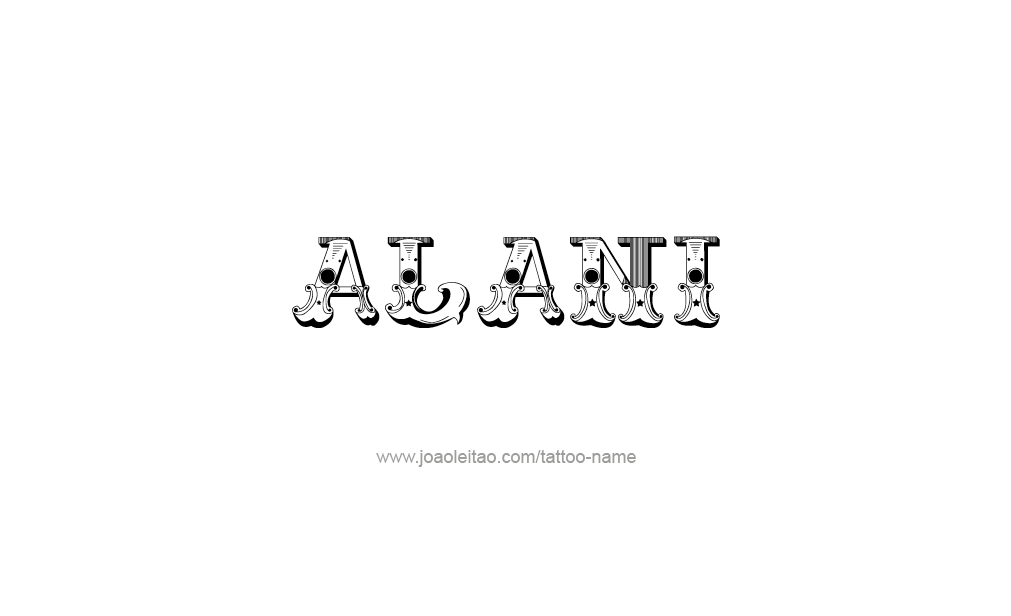 Tattoo Design  Name Alani   