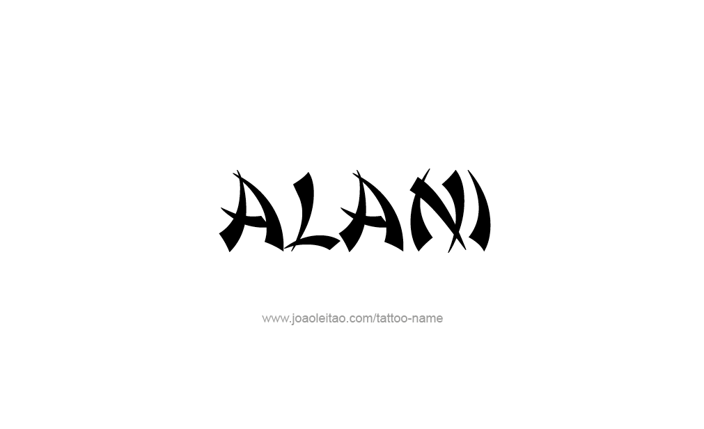 Tattoo Design  Name Alani   