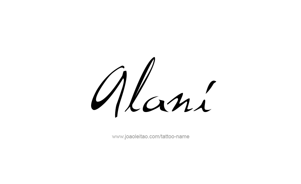 Tattoo Design  Name Alani   