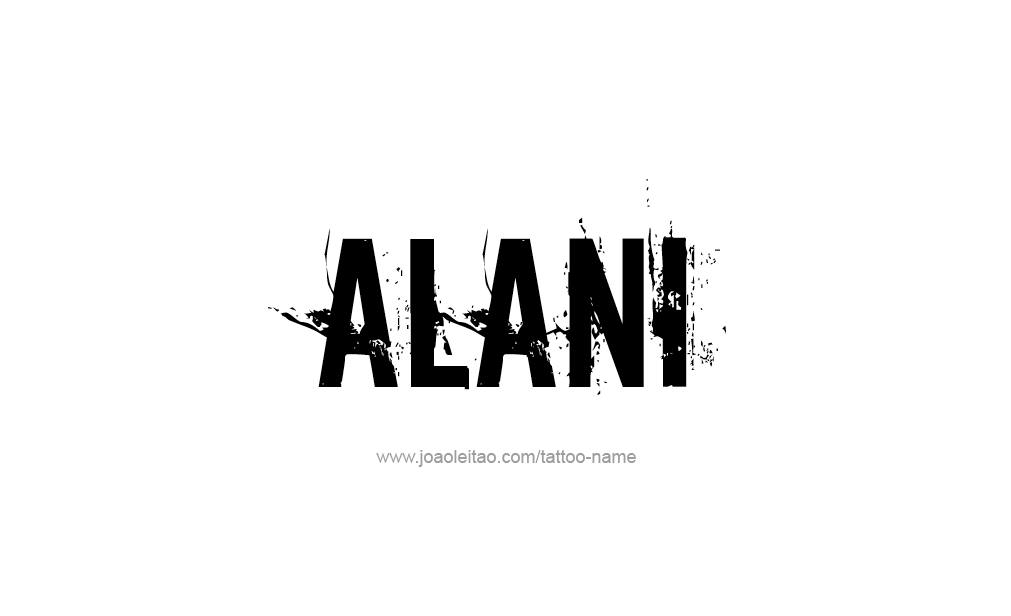 Tattoo Design  Name Alani   