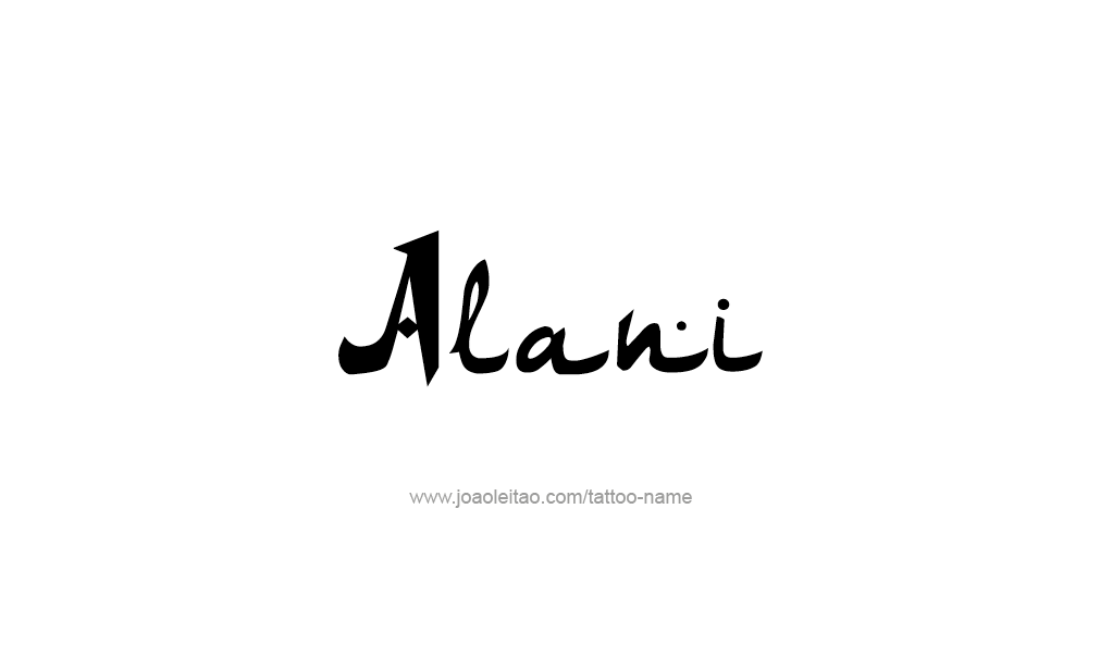 Tattoo Design  Name Alani