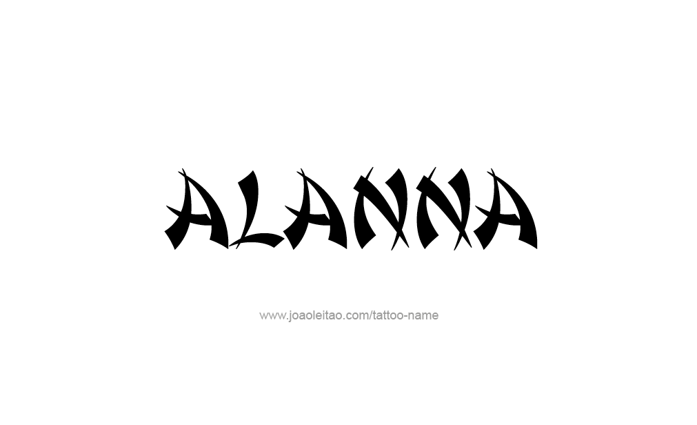 Tattoo Design  Name Alanna