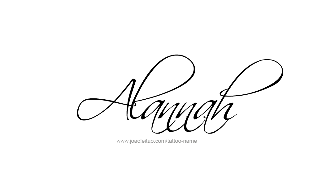 Tattoo Design  Name Alannah   