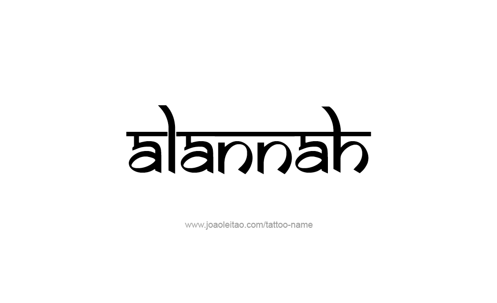 Tattoo Design  Name Alannah   