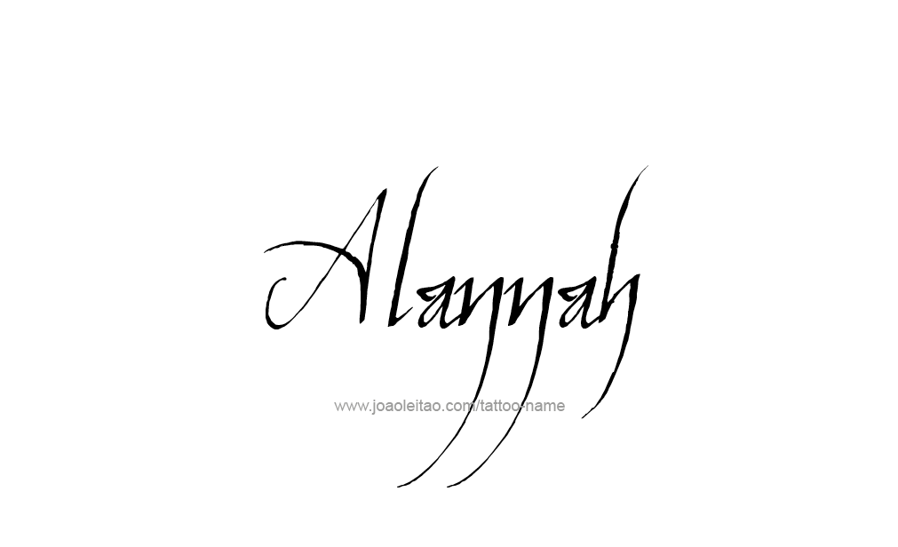 Tattoo Design  Name Alannah   