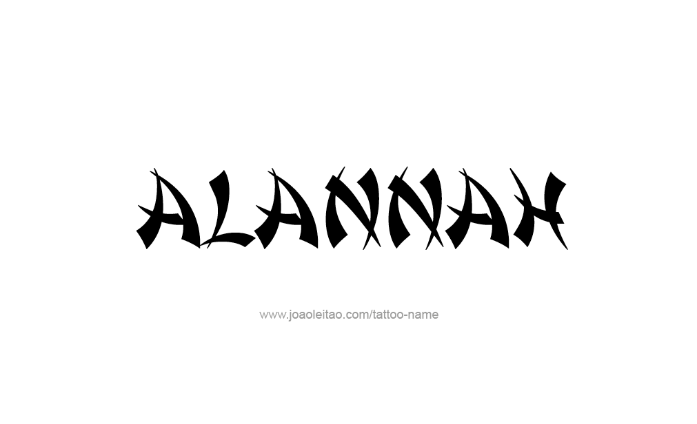 Tattoo Design  Name Alannah