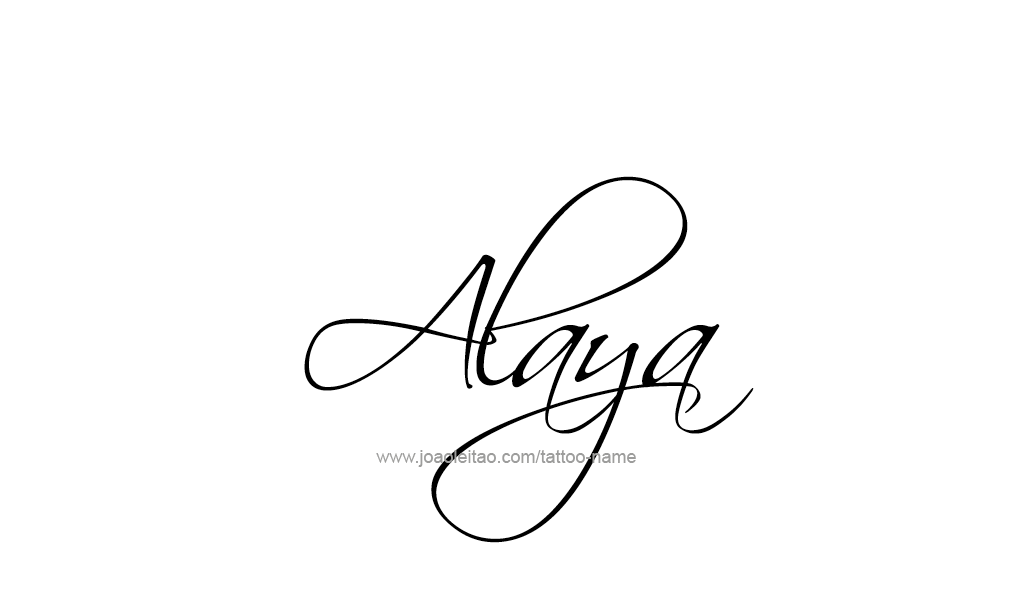 Tattoo Design  Name Alaya   