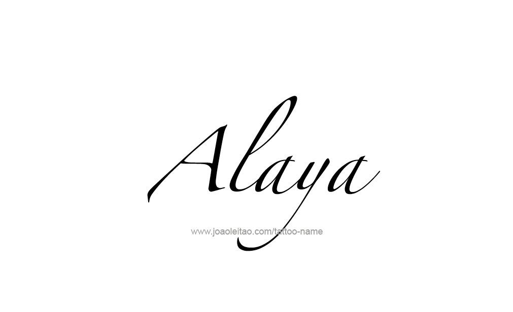 Tattoo Design  Name Alaya   