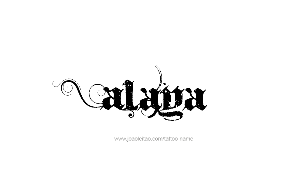 Tattoo Design  Name Alaya   