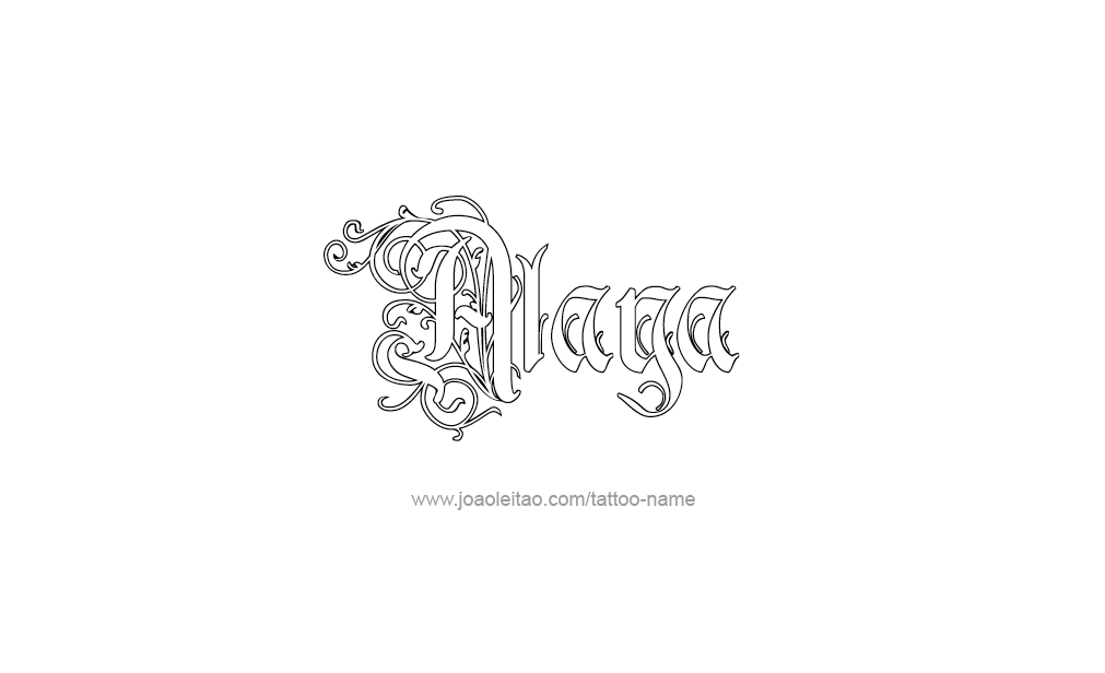 Tattoo Design  Name Alaya   