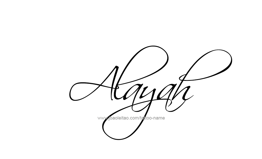 Tattoo Design  Name Alayah   