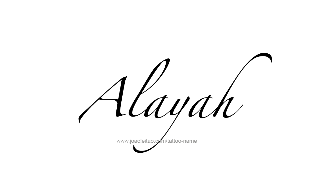 Tattoo Design  Name Alayah   