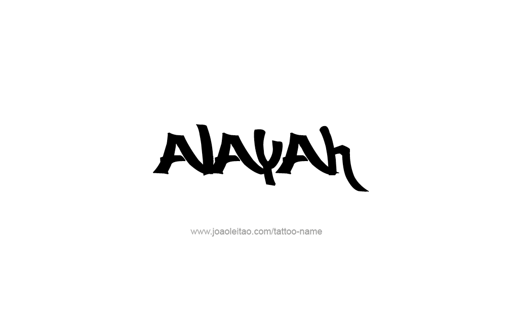 Tattoo Design  Name Alayah   