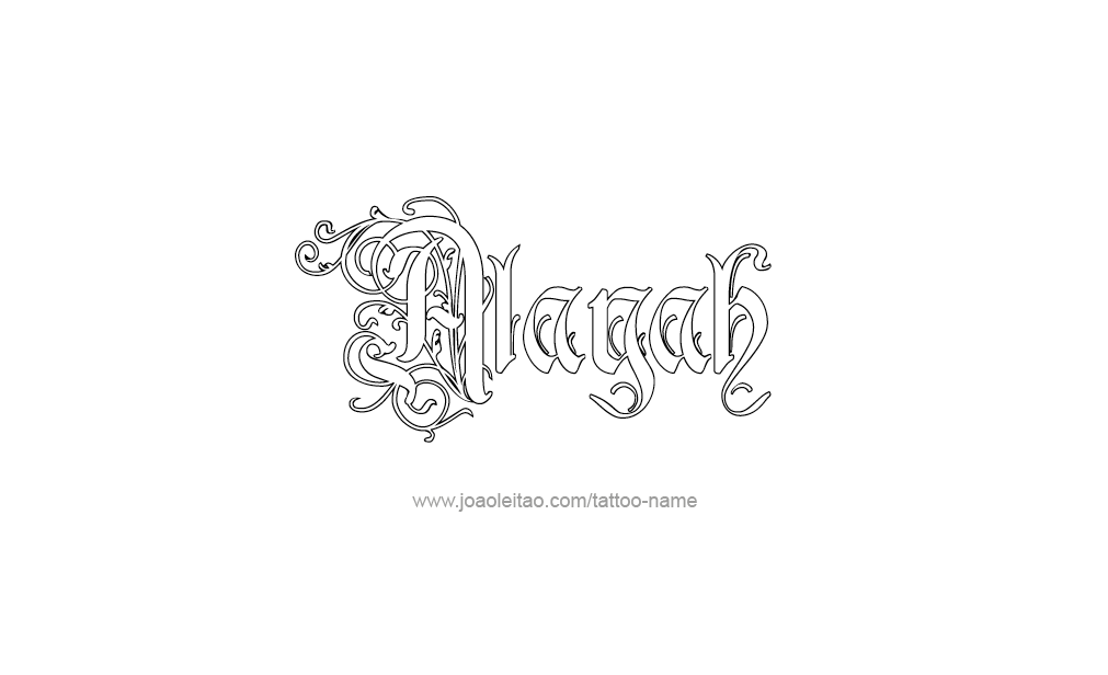 Tattoo Design  Name Alayah   