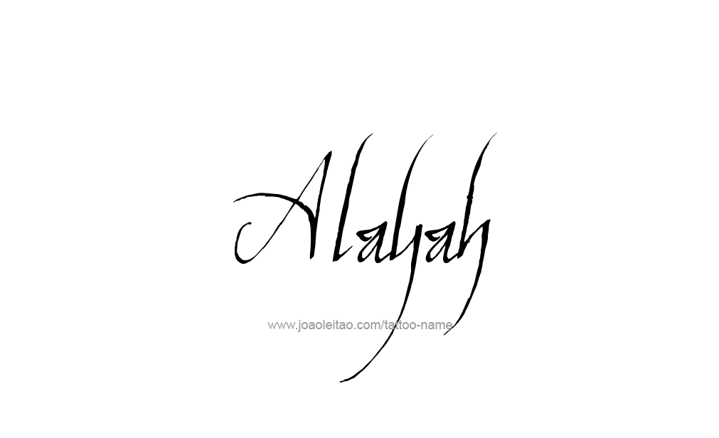 Tattoo Design  Name Alayah   