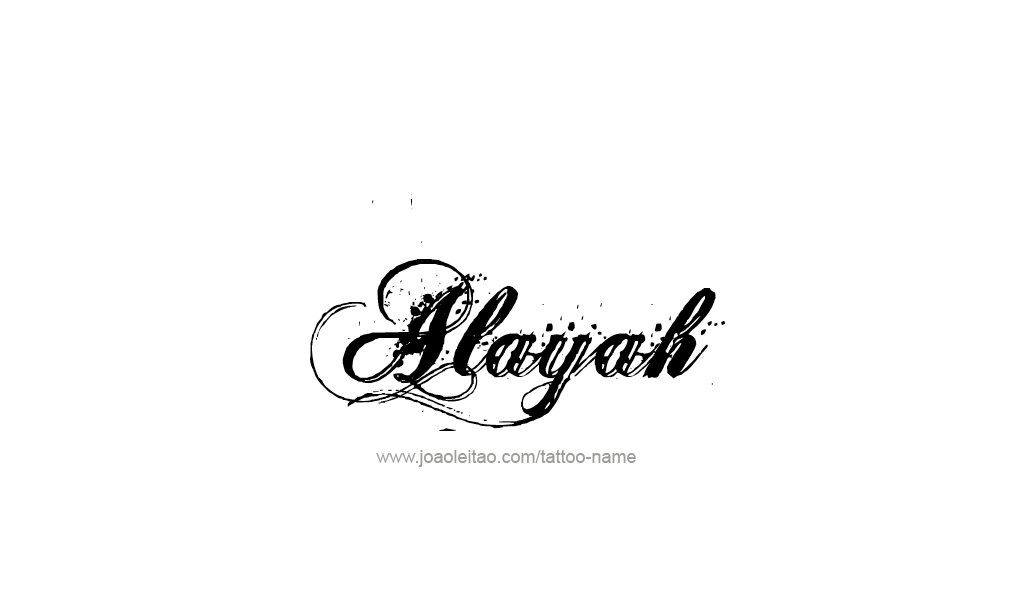 Tattoo Design  Name Alayah   