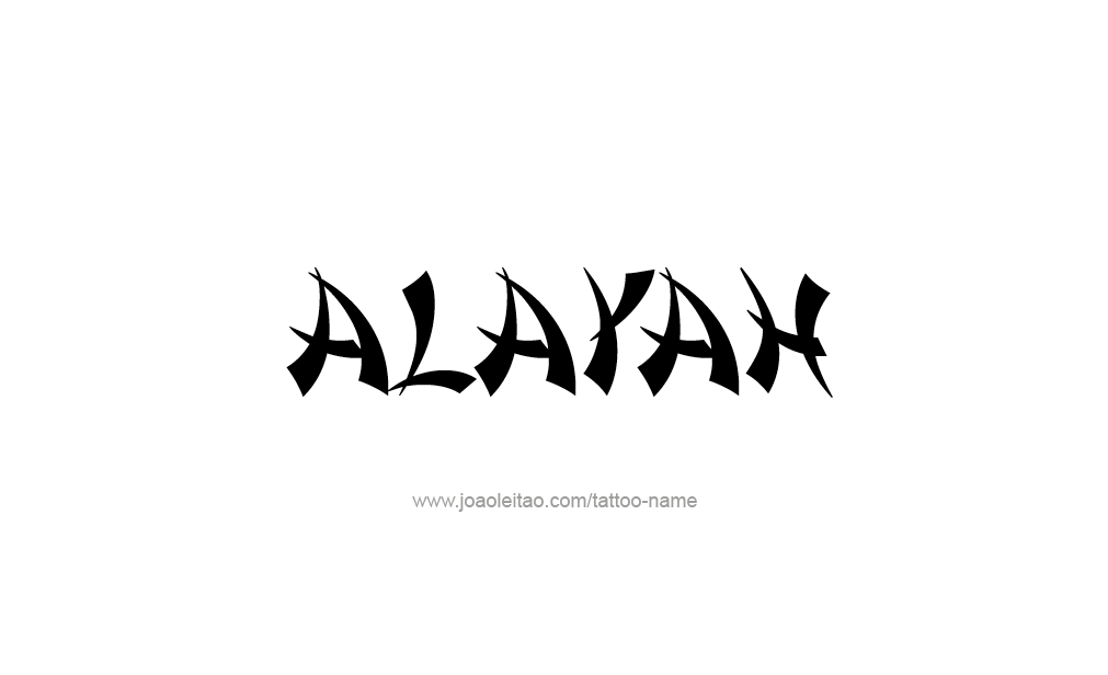 Tattoo Design  Name Alayah