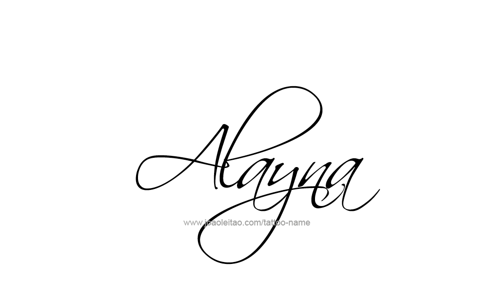 Tattoo Design  Name Alayna   