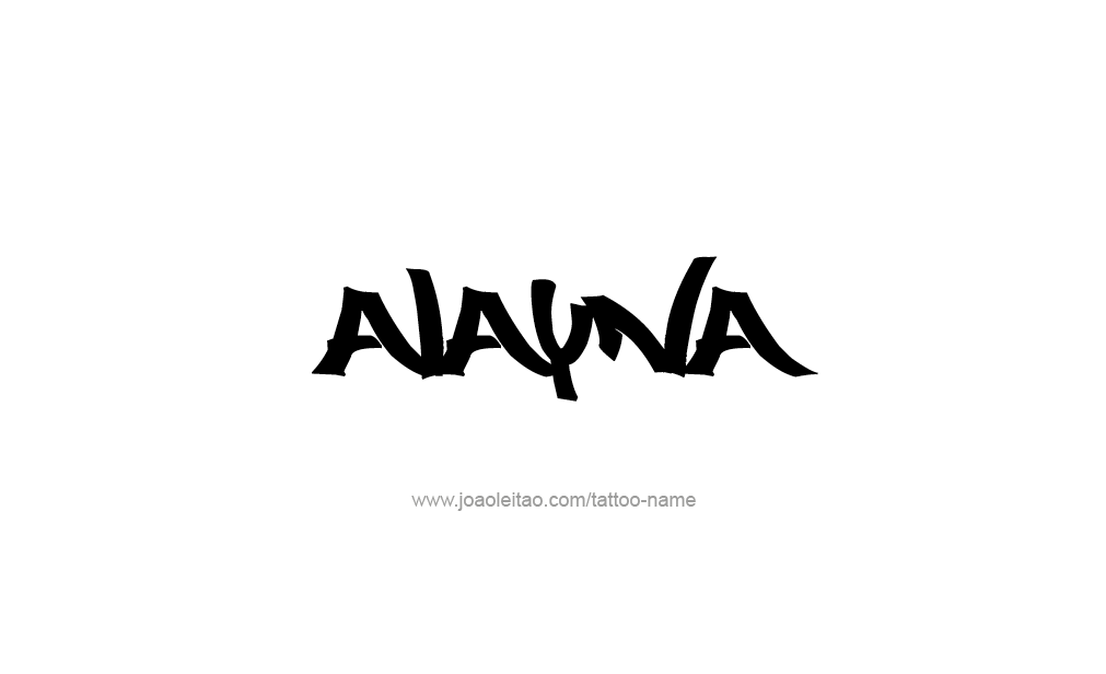 Tattoo Design  Name Alayna   